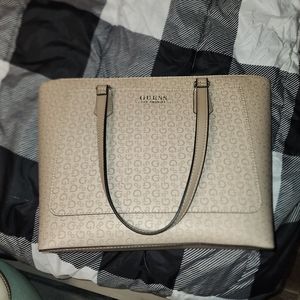 Guess Logo Embossed Tote